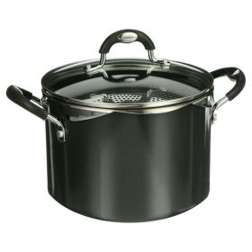 6 Quart Lock and Drain Charcoal Gray Pasta Pot