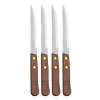 4 Pack Stainless Steel Steak Knives Knife Set Utensil Cutlery Wooden Serrated