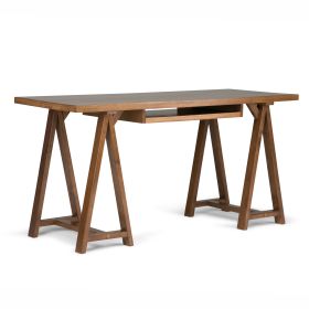 Sawhorse - Desk - Medium Saddle Brown