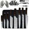 FULLHI Knife Set, 14pcs Japanese Chef Knife Set, Premium German Stainless Steel Kitchen Knife Set