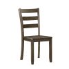 Transitional Charcoal Brown Finish 5PC Dining Set Table and 4 Side Chairs Kitchen Dining Breakfast Furniture Wooden