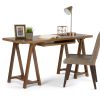 Sawhorse - Desk - Medium Saddle Brown