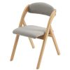 2 Pack Wooden Folding Chairs with Padded Seat and Back, Modern Dining Chairs Extra Chair for Guests Living Room Office Wedding Party