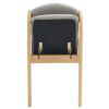 2 Pack Wooden Folding Chairs with Padded Seat and Back, Modern Dining Chairs Extra Chair for Guests Living Room Office Wedding Party