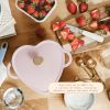 2QT Cast Iron Heart Dutch Oven, Pink Champagne by Drew Barrymore