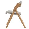 2 Pack Wooden Folding Chairs with Padded Seat and Back, Modern Dining Chairs Extra Chair for Guests Living Room Office Wedding Party